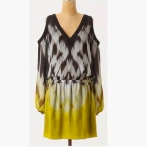 Leifsdottir by Anthropologie Silk ‘Cold Shoulder’ Mini Dress 0